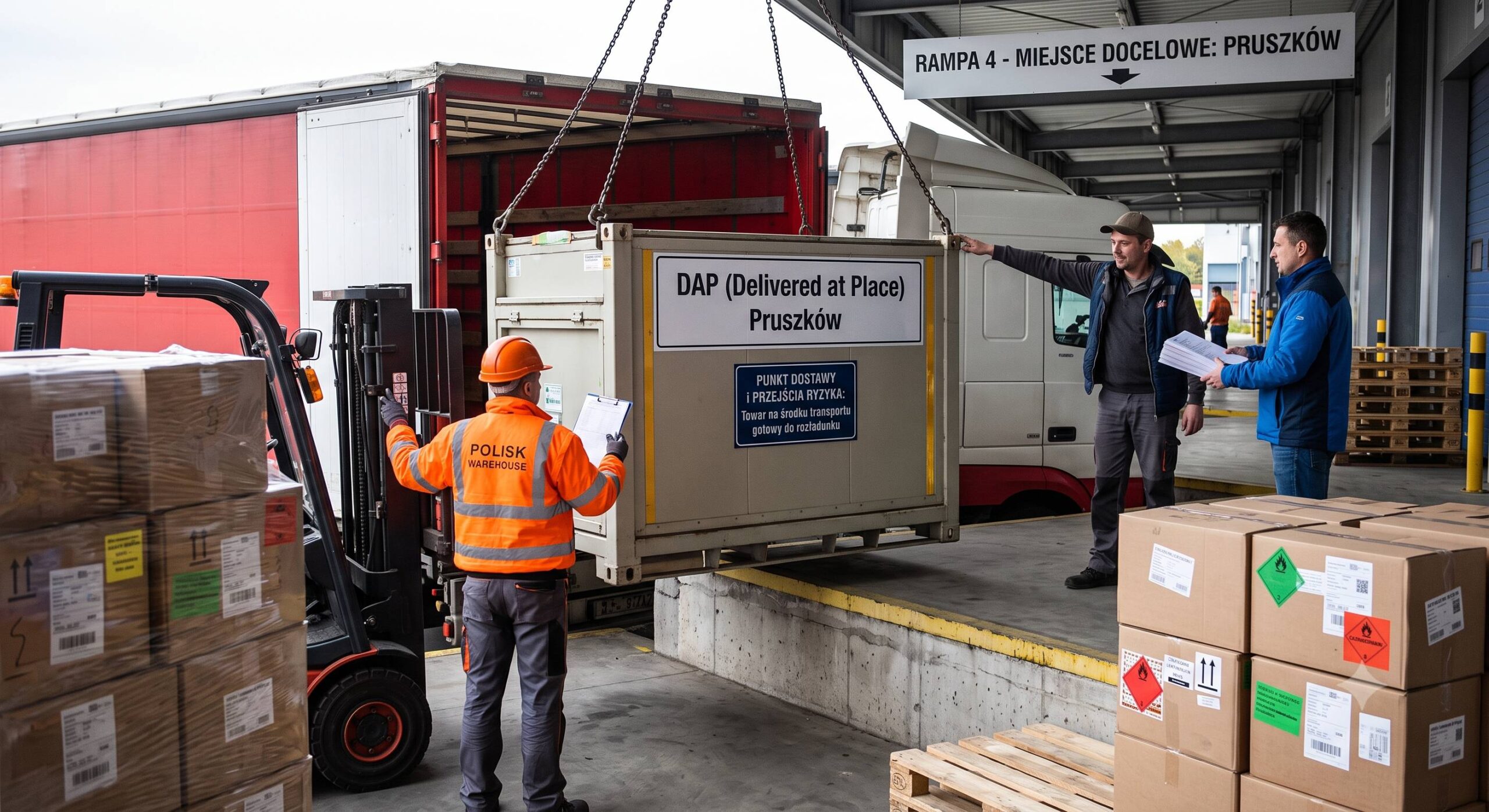 Reguła DAP (Delivered at Place) – definicja, podział kosztów i ryzyka